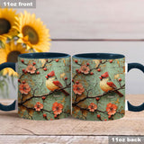 Beautiful Cardinals - Personalized Accent Mug