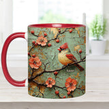 Beautiful Cardinals - Personalized Accent Mug