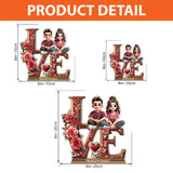 Love Between Us - Personalized Couple Custom Shaped Acrylic Plaque