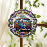 Cool Caravan - Personalized Hippie Window Hanging Suncatcher Ornament