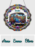 Cool Caravan - Personalized Hippie Window Hanging Suncatcher Ornament