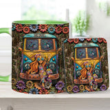 Awesome Caravan - Personalized Hippie Accent Mug