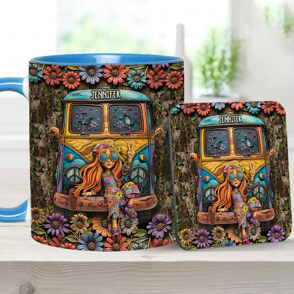Awesome Caravan - Personalized Hippie Accent Mug