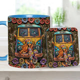Awesome Caravan - Personalized Hippie Accent Mug