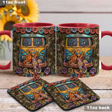 Awesome Caravan - Personalized Hippie Accent Mug