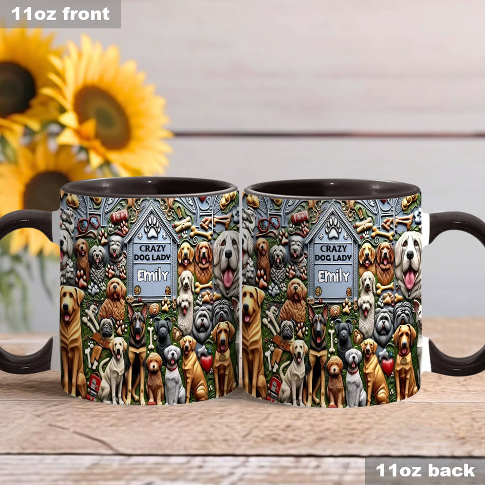 Crazy Dog Lady - Personalized Dog Accent Mug