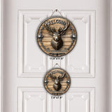 Love Hunting - Personalized Hunting Round Wood Sign