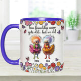 True Fiendship Never Gets Old... But We Do! - Personalized Bestie Accent Mug