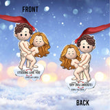 I Love You - Personalized Couple Custom Shaped Ornament