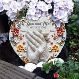 I Met You I Liked You - Personalized Couple Heart Shaped Stone