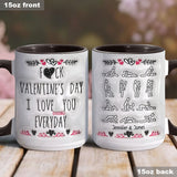 I Love You Every Day - Personalized Couple Accent Mug