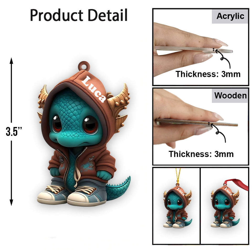 Cool Dragon - Personalized Dragon Ornament