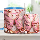 Love Butterfly - Personalized Butterfly Accent Mug