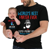 World's Best Farter In Training Farter - Personalized Father T-shirt And Baby Onesie
