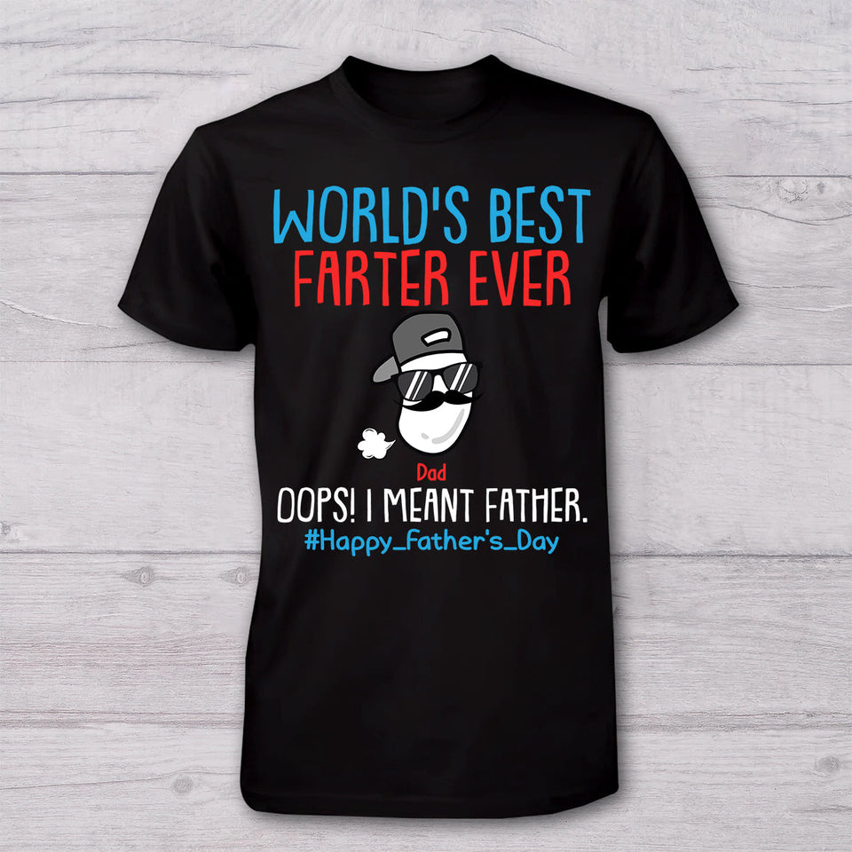 World's Best Farter In Training Farter - Personalized Father T-shirt And Baby Onesie
