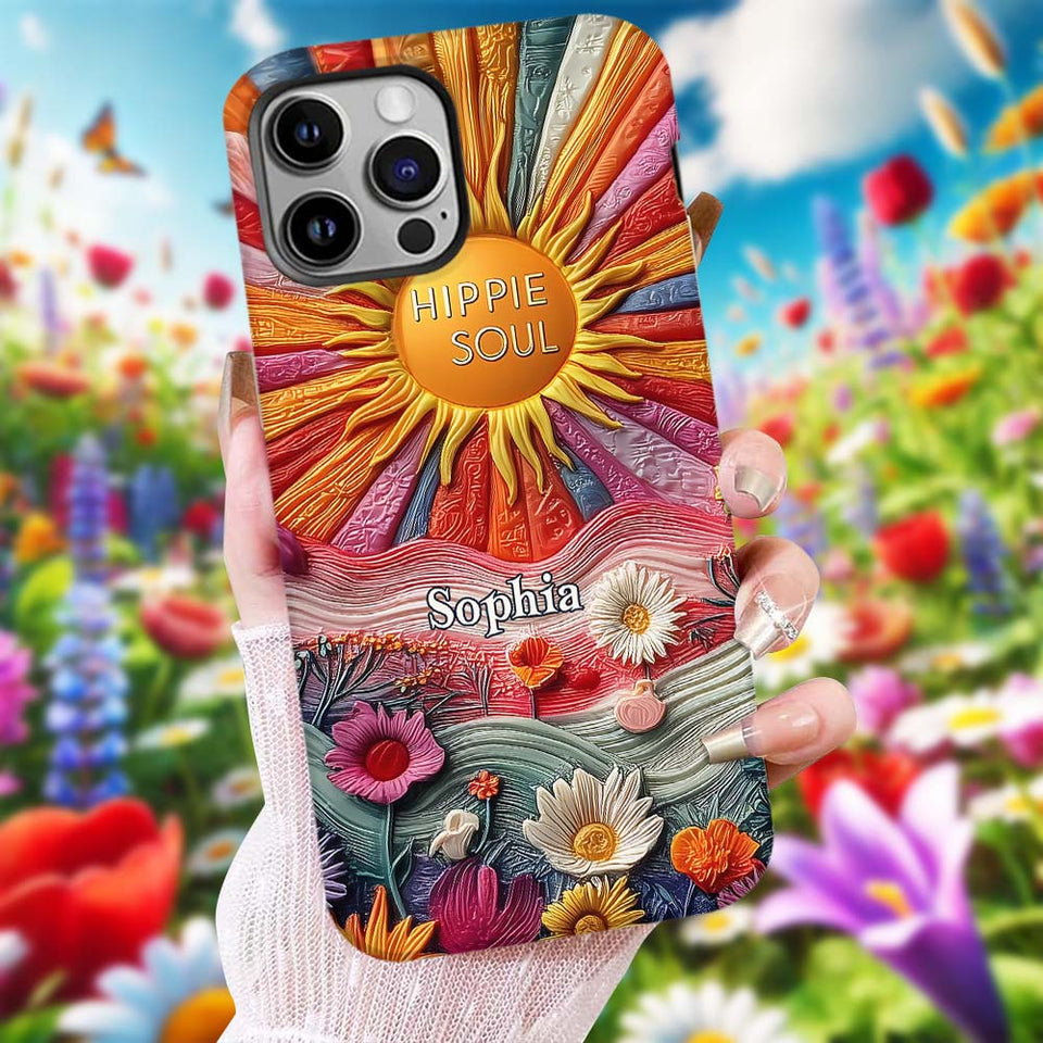 Hippie Soul - Personalized Hippie Full Print Phone Case