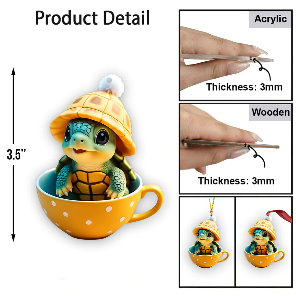 Cute Turle - Personalized Turtle Ornament