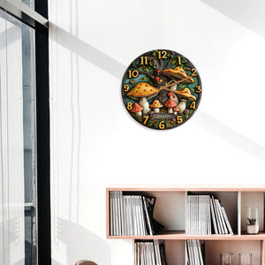 Mushroom Garden - Personalized Mushroom Wall Clock