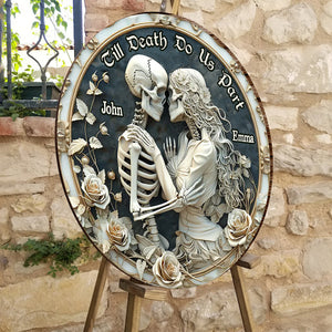 You And Me We Got This - Personalized Skull Round Wood Sign