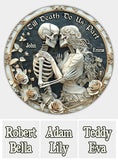 You And Me We Got This - Personalized Skull Round Wood Sign