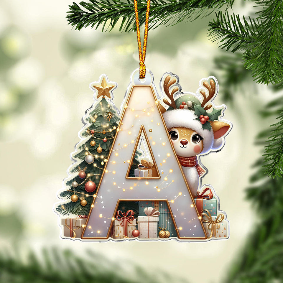 Reindeer Family - Personalized Family Ornament