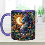 Floral Cat - Personalized Cat Accent Mug