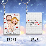I Just Want You To Be Happy - Couple gift for husband, wife, boyfriend, girlfriend - Personalized Keychain