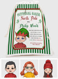 Official Bank North Pole - Personalized grandson Drawstring Tote Bag