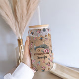 Love Sewing - Personalized Sewing Can Glass