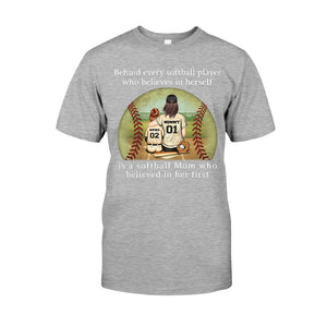 Softball Mom Believe - Personalized Softball T-shirt & Hoodie