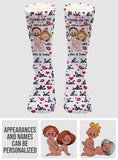 I Love You - gift for husband, wife, boyfriend, girlfriend - Personalized Socks