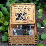 Whenever You Touch This Heart - Gift for mom, grandma, grandpa, daughter, son, granddaughter, grandson, wife, husband, dad, aunt, uncle, sister, brother - Personalized Hand Crank Music Box