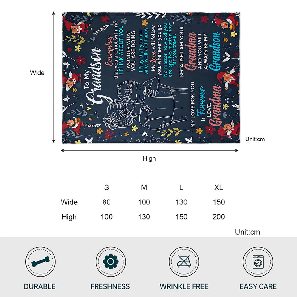 You Will Always Be My Grandson - Personalized Grandma Blanket