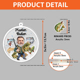 Master Baiter - Personalized Fishing 3 Layered Shaker Ornament