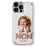 Mother's Day Gift, Custom From Any Photo - Personalized Mother 3D Embossed Leather Phone Case