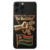 The Blackfather - Personalized Father 3D Embossed Leather Phone Case