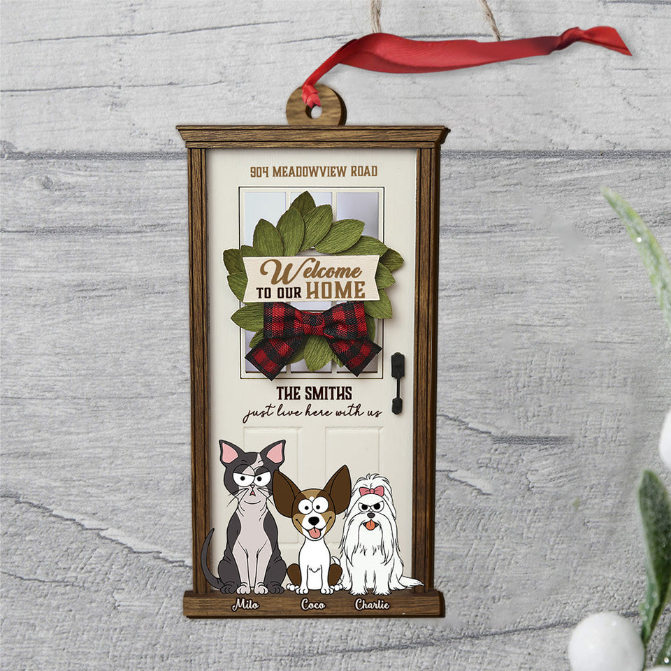 Welcome To Our Home - Personalized Dog Ornament