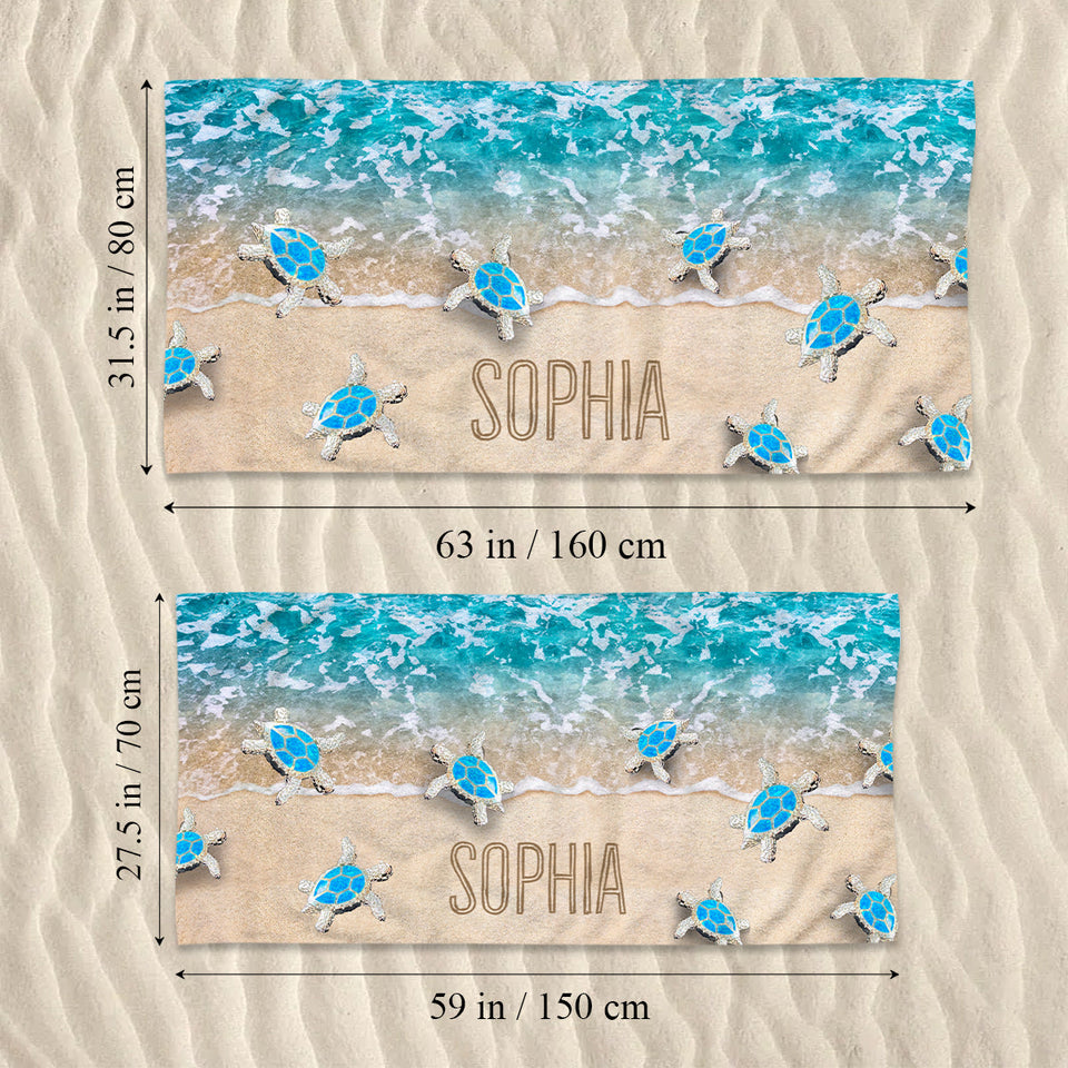 Into The Sea - Personalized Sea Lover Beach Towel