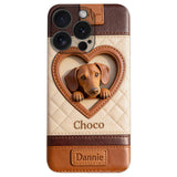 Custom From Any Photo - Personalized Dog Leather Phone Case