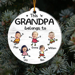 This Grandpa Belongs To - Personalized Grandpa Ornament