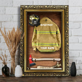 Firefighter Armor - Personalized Firefighter Canvas And Poster