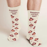 Daddy Little Shits - Gift for dad, grandma, grandpa, mom, uncle, aunt, brother, sister - Personalized Socks
