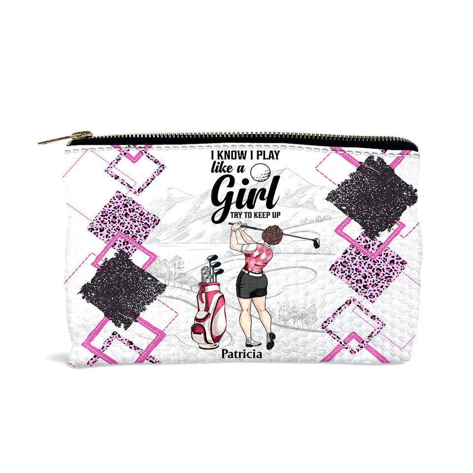 Golf Instruction - Golf gift for her, girlfriend, wife, daughter - Personalized Pouch