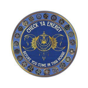 Check Your Energy - Witch Round Rug