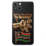 The Blackfather - Personalized Father 3D Embossed Leather Phone Case