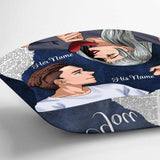 You Smile I Fell In Love - Personalized Couple Throw Pillow