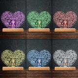International Language - Personalized Mother's Day Mother Shaped Plaque Light Base