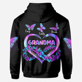 Grandma's Butterflies - Personalized Grandma All Over Shirt