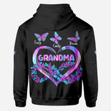Grandma's Butterflies - Personalized Grandma All Over Shirt