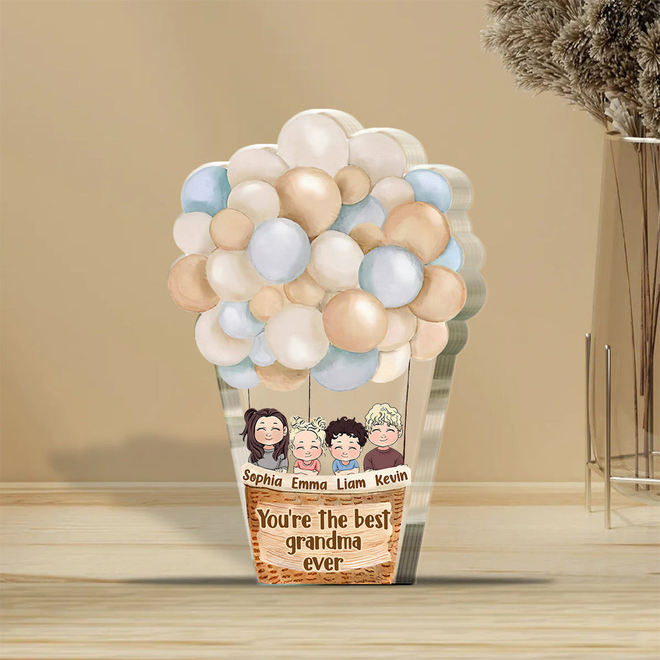 You're The Best - Personalized Mother's Day Grandma Custom Shaped Acrylic Plaque